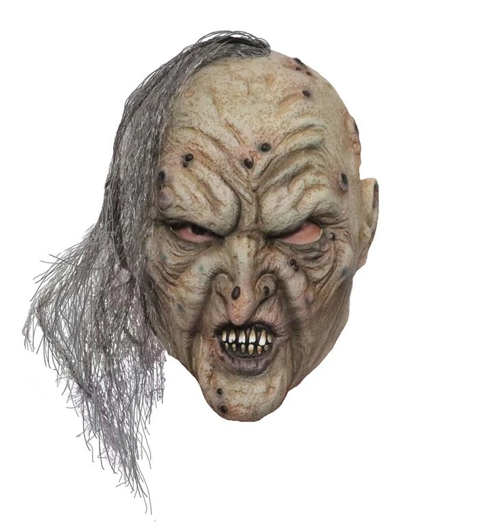 Hoofdmasker Angry Skull White Hair 3 Hoofdmasker Angry Skull White Hair