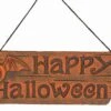 DECO BORD 'HAPPY HALLOWEEN' ORANJE -Halloween Kostuum Winkel 73632
