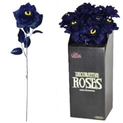 Blauwe Roos Met Kattenoog In Display