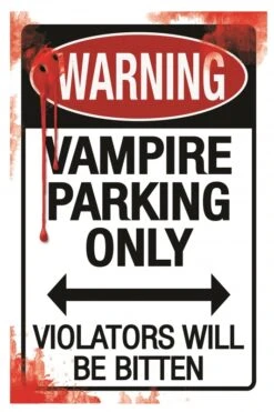 Vampire Parking Only Metal Signs 41 Cm