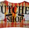 METAL SIGN BUTCHER SHOP (36X59CM) -Halloween Kostuum Winkel halloween metal sign butcher shop 36x59cm