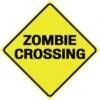 Metal Sign Zombie Crossing 28 Cm -Halloween Kostuum Winkel metal sign zombie crossing 28 cm